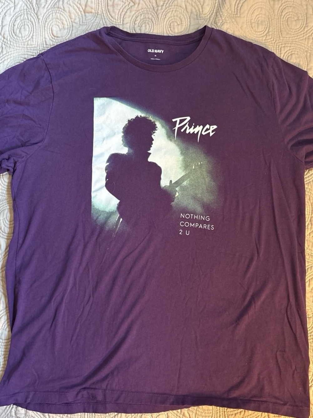 Old Navy Purple Prince Graphic Tee with Silhouette Print
